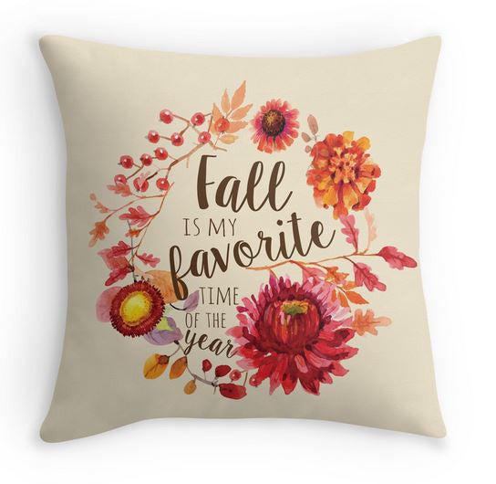 Fall throw pillow