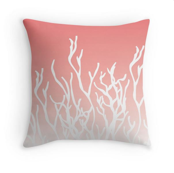 coral pillow cover