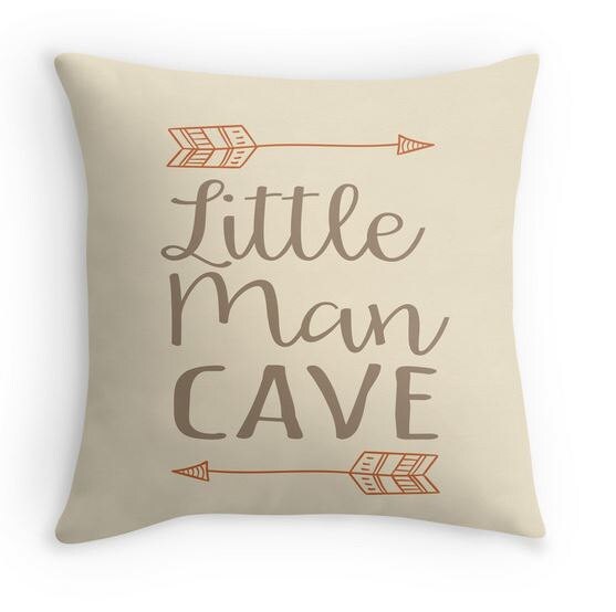 Little Man Cave Pillow - Boy Quote Pillow - Arrow Pillow- Woodland Nursery - Boy Baby Gift - Boy Nursery Decor - Baby Shower