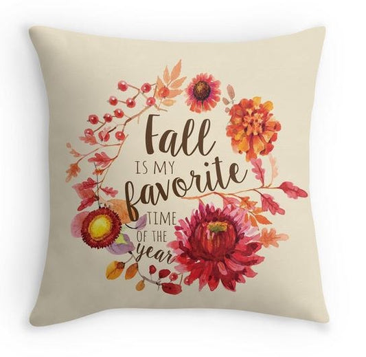 Fall Pillow Cover - Fall Decor - Fall is my favorite pillow - Seasonal Decor - Fall Quote