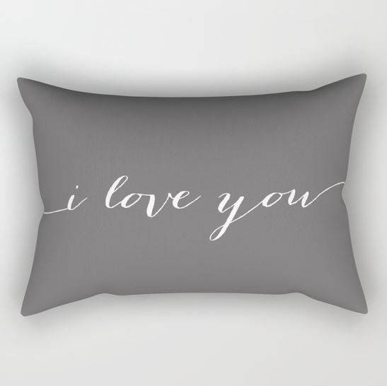 Set of 2 Pillow Covers with the quotes "I Love You" and "I Know" - Customizable - Valentines Day Gift