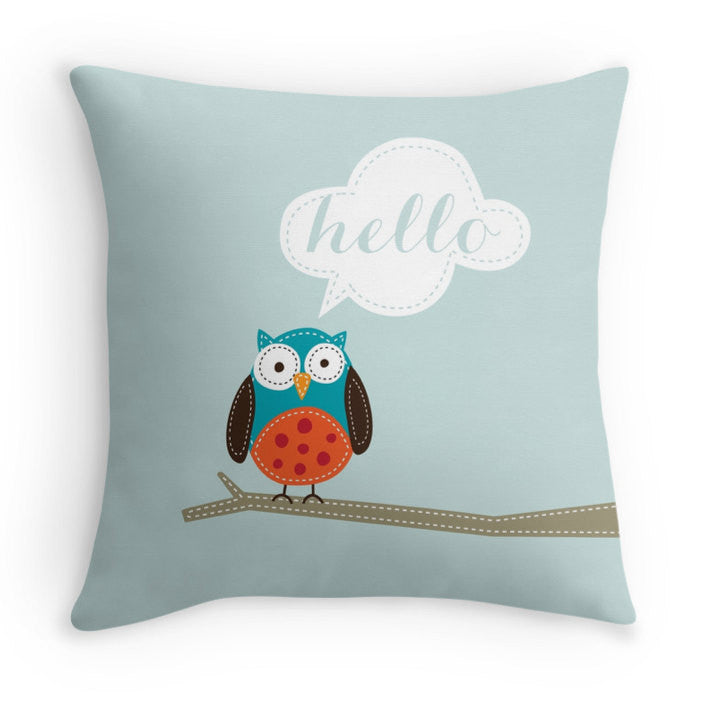 owl pillow cover