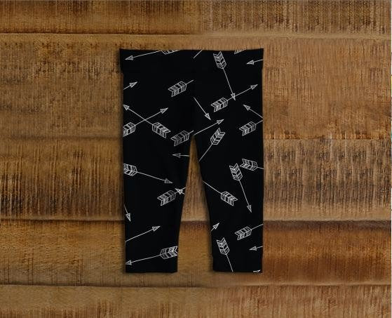 Black Arrow Baby Leggings - Arrow Baby Clothes - Gender Neutral - Hipster Baby Boy Cothes