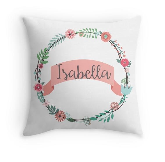 Personalized Name Pillow - Nursery Decor - Girls Room Decor - Kids Room Decor - Baby Gift